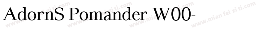 AdornS Pomander W00字体转换